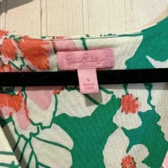 Lilly Pulitzer Sz.Small sleeveless silk floral midi dress EUC.Lightweight summer - Picture 4 of 6